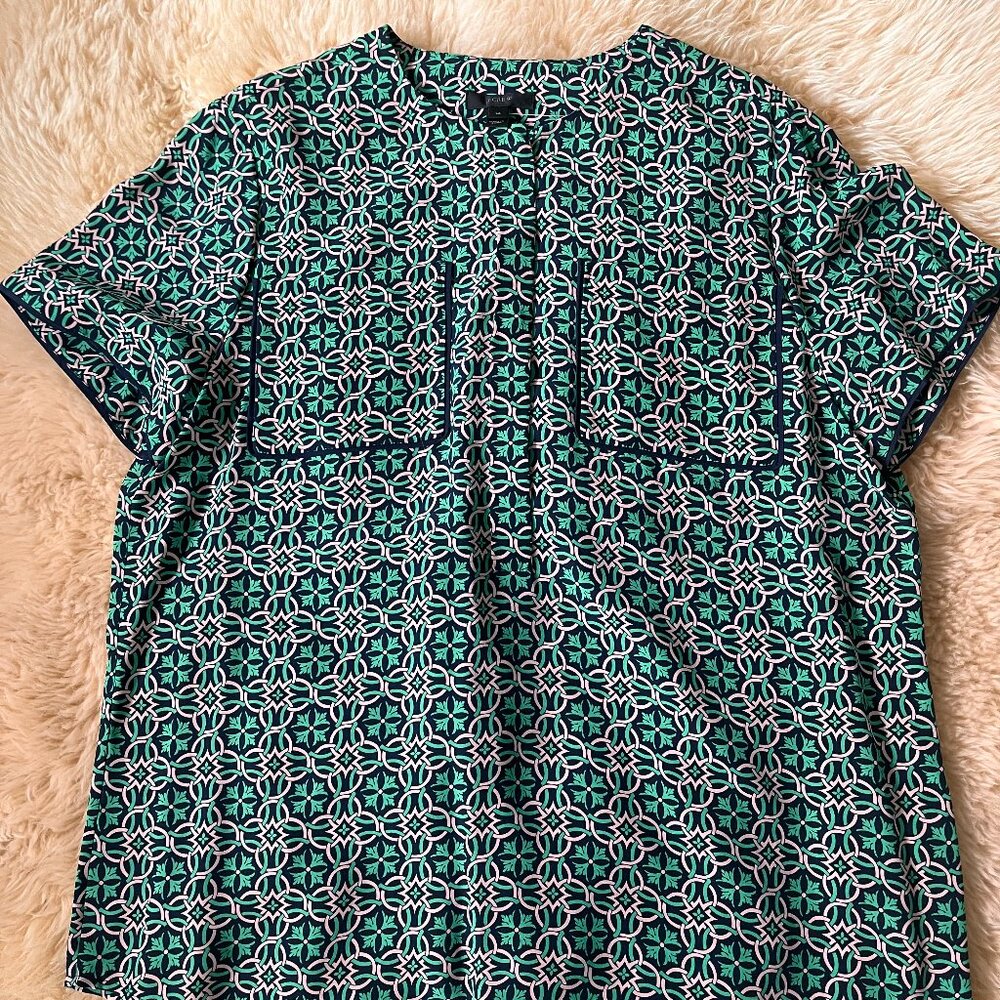 J.Crew Lattice Medallion Top, sz 14